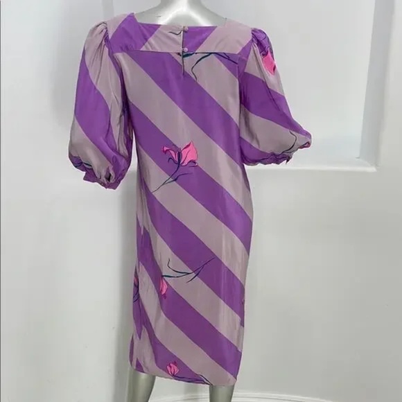 Vintage Valentino Silk Sheath Dress size 8 - Picture 6 of 10